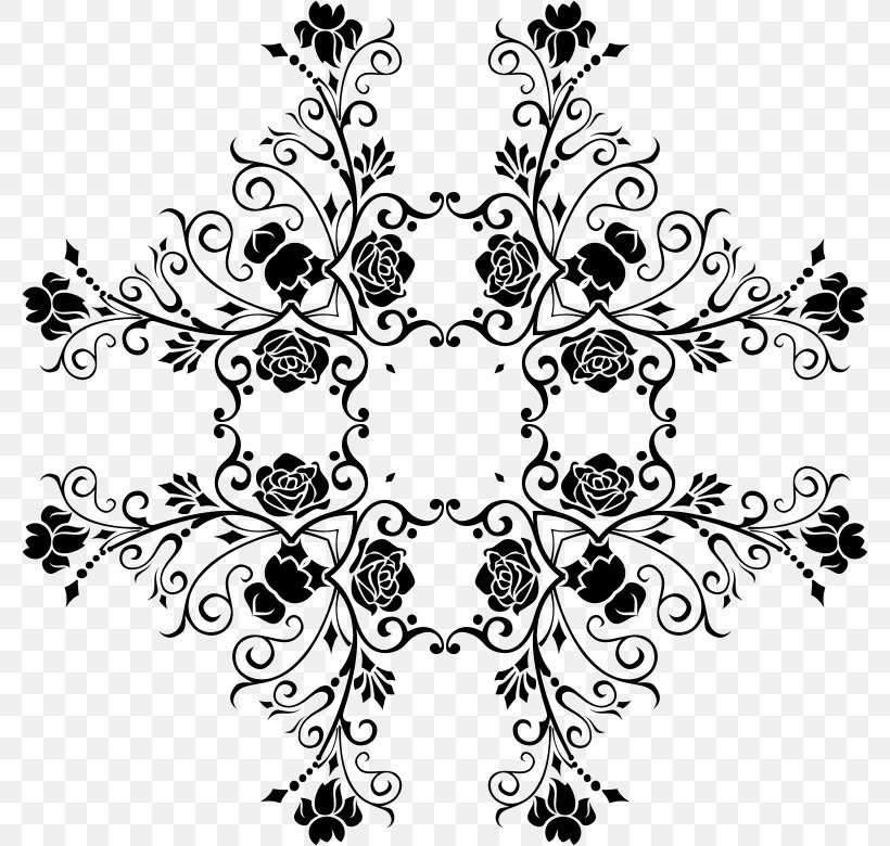 Floral Design Flower Clip Art, PNG, 780x780px, Floral Design, Art, Black, Black And White, Branch Download Free