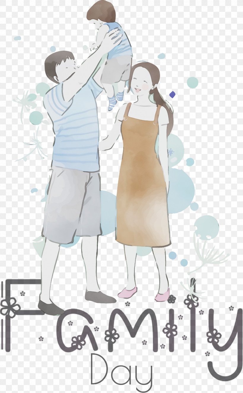 Friendship Cartoon Dress Hug Poster, PNG, 1853x3000px, Family Day, Cartoon, Clothing, Conversation, Dress Download Free