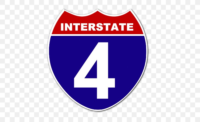 Interstate 4 Interstate 95 Interstate 10 Interstate 5 In California, PNG, 500x500px, Interstate 4, Area, Blue, Brand, Electric Blue Download Free