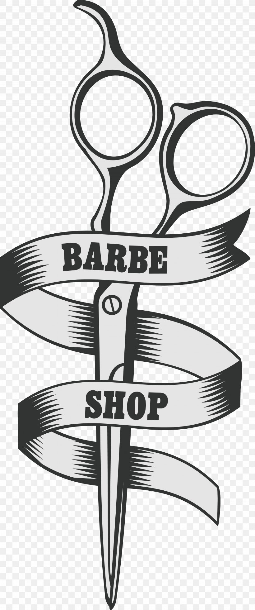 Logo Hair Care Scissors, PNG, 4865x11620px, Logo, Barber, Black And White, Brand, Coreldraw Download Free