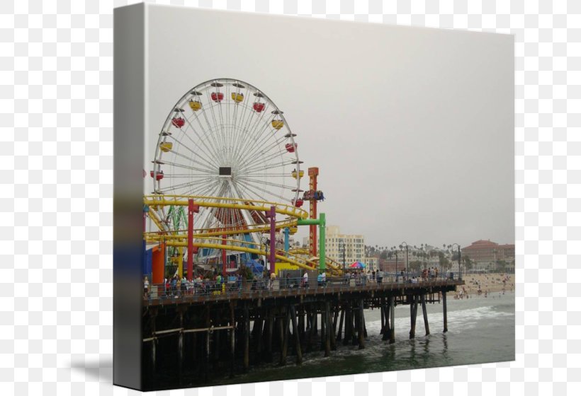 Santa Monica Pier Ferris Wheel Amusement Park Jersey Shore, PNG, 650x560px, Santa Monica Pier, Amusement Park, Amusement Ride, Art, Carnival Download Free
