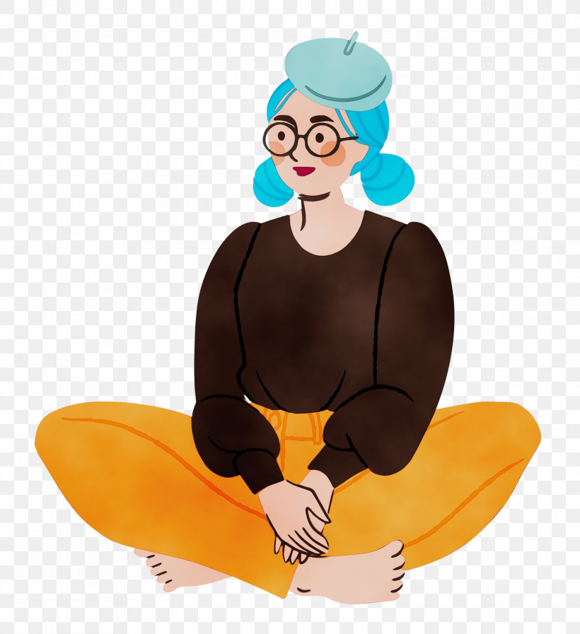Cartoon Biology Science, PNG, 2283x2500px, Sitting, Biology, Cartoon, Lady, Paint Download Free