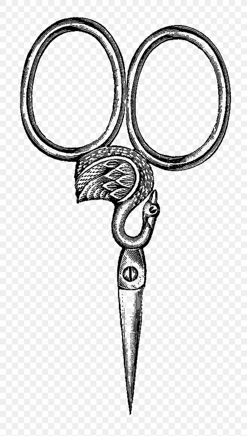 Scissors Hair-cutting Shears Drawing Clip Art, PNG, 909x1600px, Scissors, Antique, Black And White, Body Jewelry, Digital Illustration Download Free