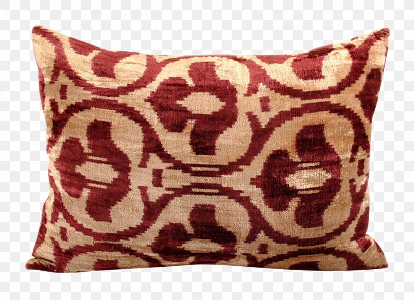 Throw Pillows Cushion Suzani Ikat, PNG, 1368x993px, Pillow, Bedding, Brown, Chair, Cotton Download Free