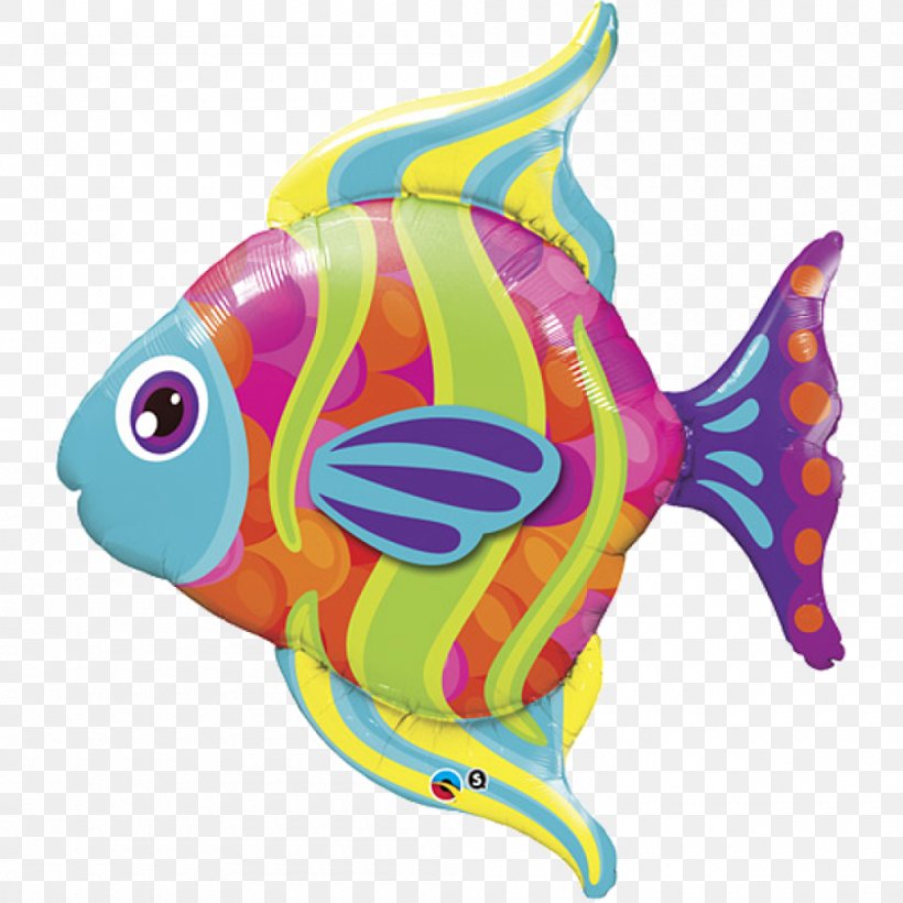 Gas Balloon Birthday Mylar Balloon Fish, PNG, 1000x1000px, Balloon, Animal Figure, Baby Shower, Birthday, Coral Reef Fish Download Free