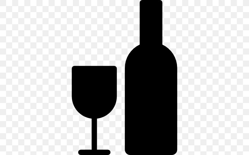 Wine Glass Fizzy Drinks Bottle, PNG, 512x512px, Wine, Alcohol, Alcoholic Beverages, Blackandwhite, Bottle Download Free