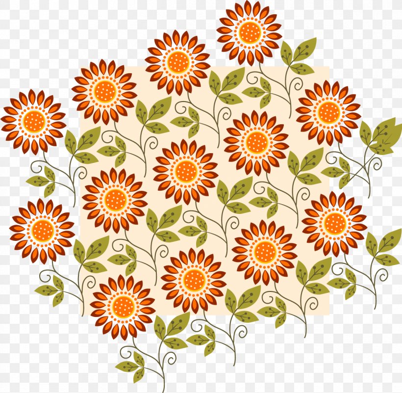 Common Sunflower Cut Flowers Clip Art, PNG, 1269x1240px, Common Sunflower, Art, Calendula, Chrysanths, Cut Flowers Download Free