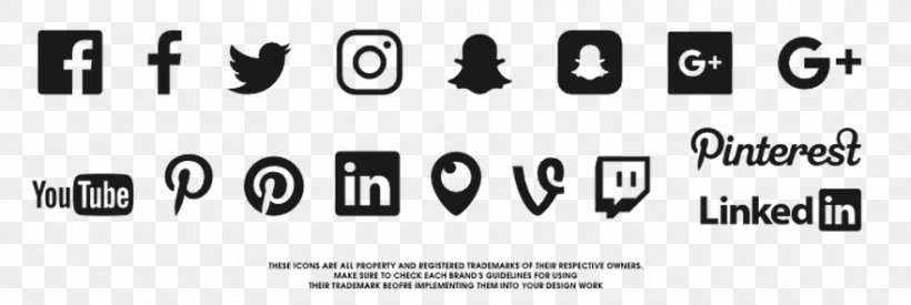 Social Media Flat Design Social Network, PNG, 880x296px, Social Media, Black, Black And White, Brand, Dribbble Download Free