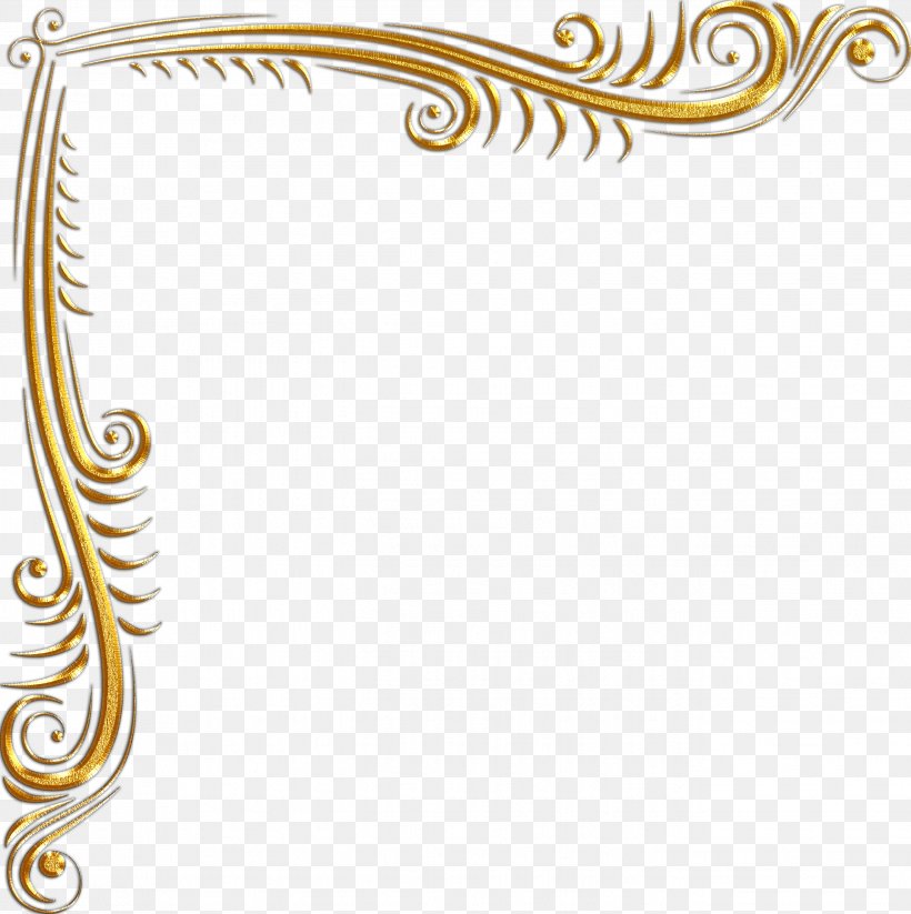 Gold Corner, PNG, 2646x2656px, Picture Frames, Area, Body Jewelry, Cdr, Digital Image Download Free