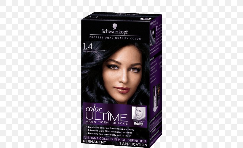 Schwarzkopf Color Ultime Permanent Hair Color Cream Schwarzkopf Color Ultime Magnificent Blacks Hair Coloring Kit, 3.3 Ame Human Hair Color, PNG, 500x500px, Hair Coloring, Black Hair, Blond, Brown Hair, Color Download Free