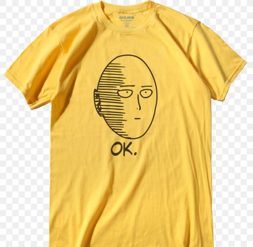 Printed T-shirt Sleeve One Punch Man, PNG, 800x800px, Tshirt, Active Shirt, Casual Attire, Clothing, Clothing Sizes Download Free