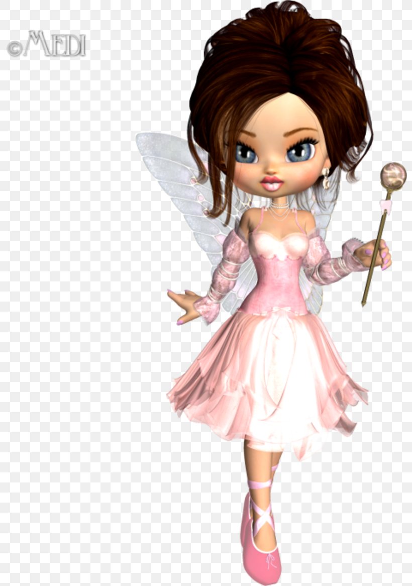 Fairy Brown Hair Doll Cartoon, PNG, 800x1166px, Watercolor, Cartoon, Flower, Frame, Heart Download Free