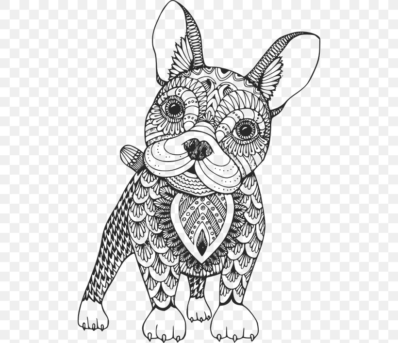French Bulldog, PNG, 500x707px, Snout, Coloring Book, Dog, French Bulldog, Line Art Download Free