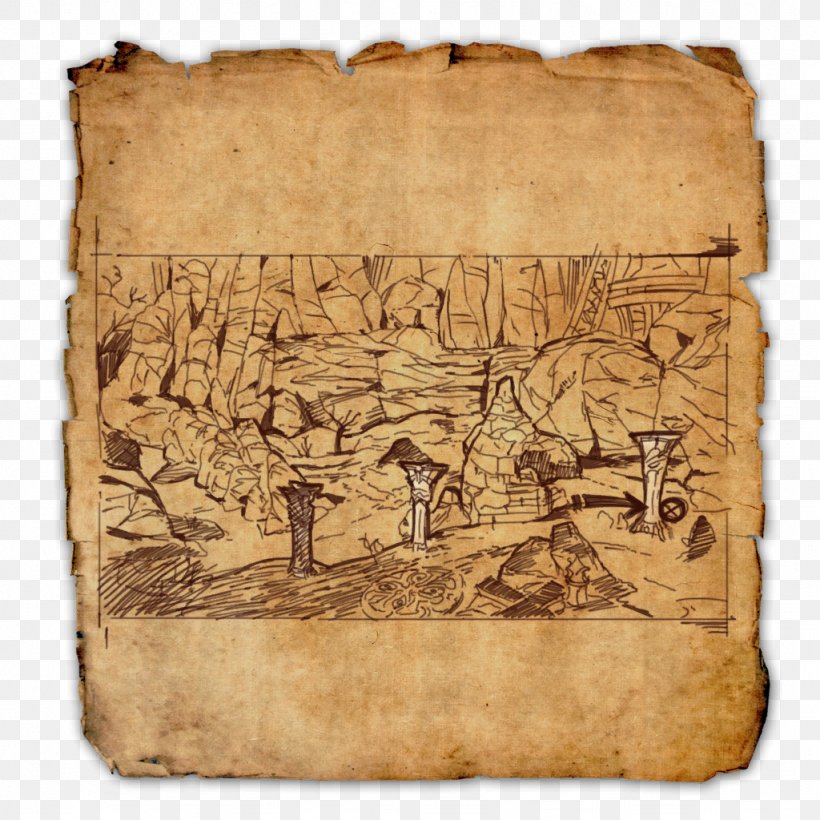 The Elder Scrolls Online Treasure Map Treasure Hunting, PNG, 1024x1024px, Elder Scrolls Online, Buried Treasure, Carving, Elder Scrolls, Game Download Free