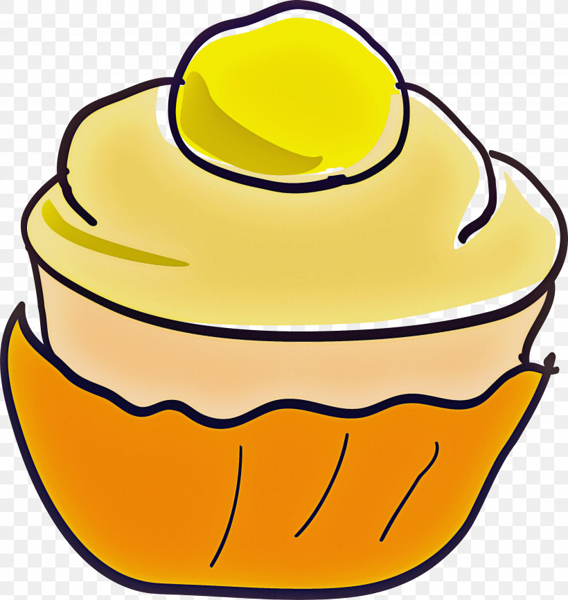 Yellow Dish, PNG, 2544x2690px, Cake, Cartoon Cake, Cupcake, Dish, Yellow Download Free
