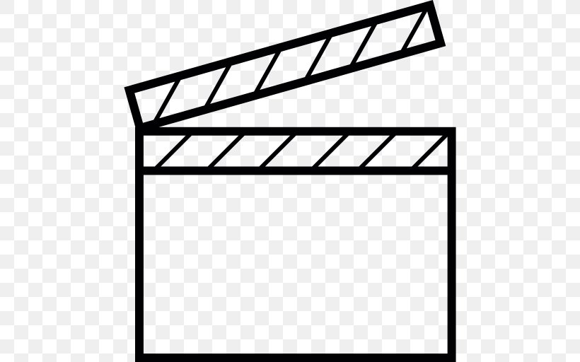 Clapperboard Film Download Clip Art, PNG, 512x512px, Clapperboard, Area, Black, Black And White, Cinema Download Free