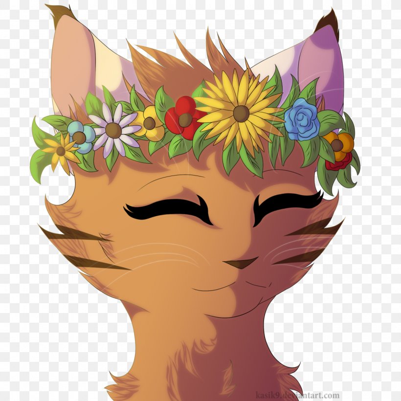 Cat Flower Drawing Art Crown, PNG, 1280x1280px, Cat, Art, Cinderheart, Crown, Drawing Download Free