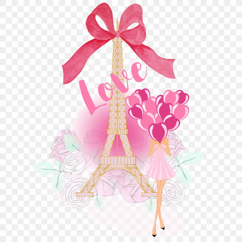 Clip Art Paris Openclipart Image Vector Graphics, PNG, 3000x3000px, Paris, Christmas Ornament, Drawing, Pink, Royaltyfree Download Free