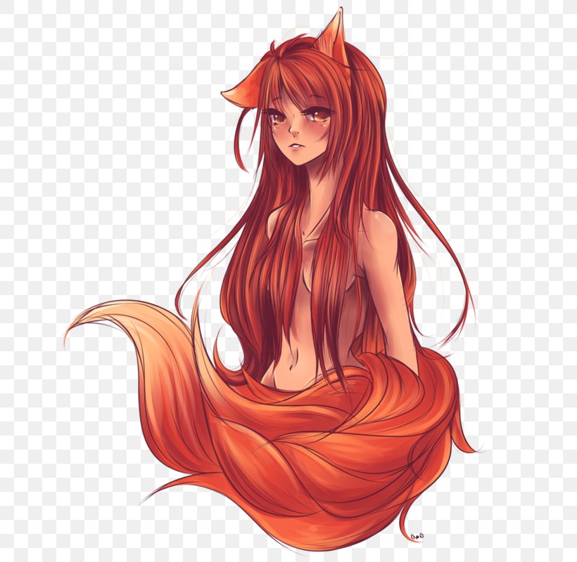 Spice And Wolf Gray Wolf Red Hair Female, PNG, 650x800px, Watercolor, Cartoon, Flower, Frame, Heart Download Free