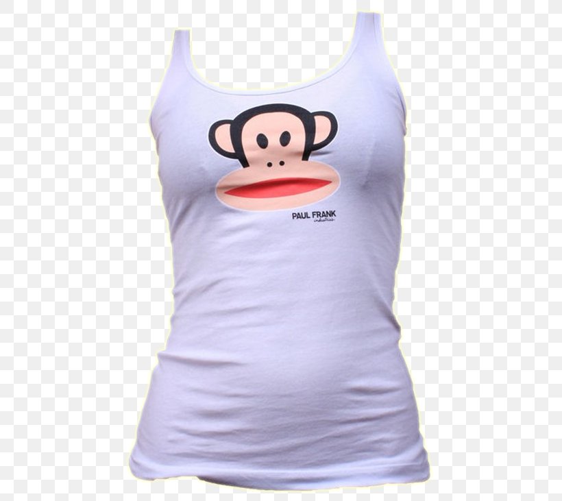 T-shirt Mammal Sleeveless Shirt Paul Frank Industries, PNG, 500x731px, Tshirt, Clothing, Mammal, Material, Neck Download Free