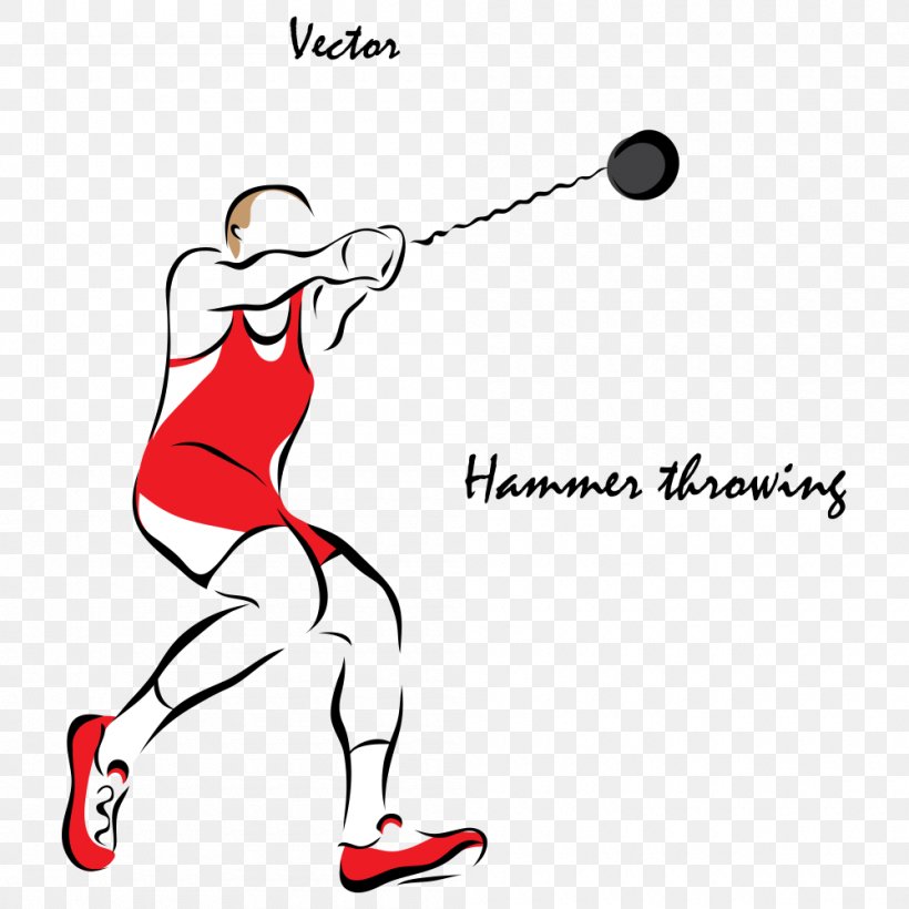 Hammer Throw Athlete Sport Illustration, PNG, 1000x1000px, Hammer Throw, Area, Art, Athlete, Footwear Download Free