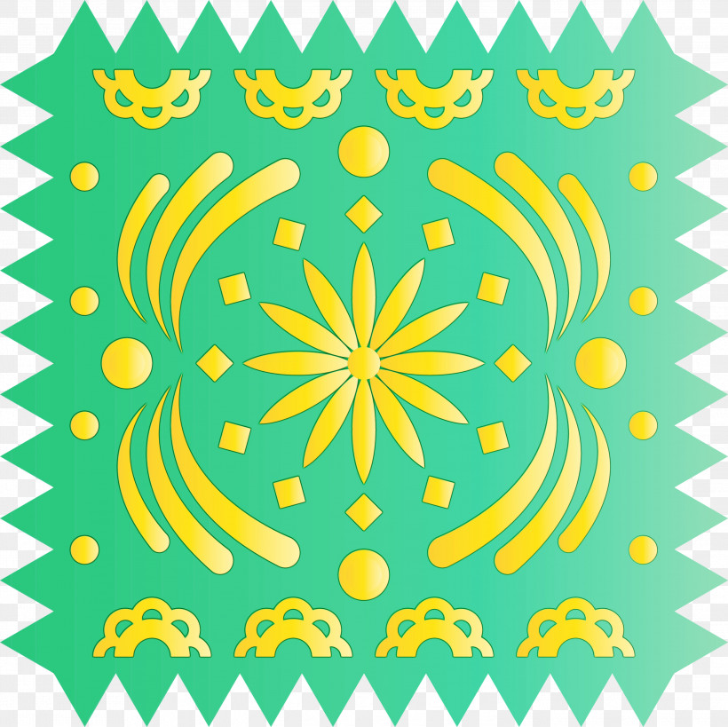 Floral Design, PNG, 3000x2999px, Mexican Bunting, Area, Circle, Floral Design, Green Download Free