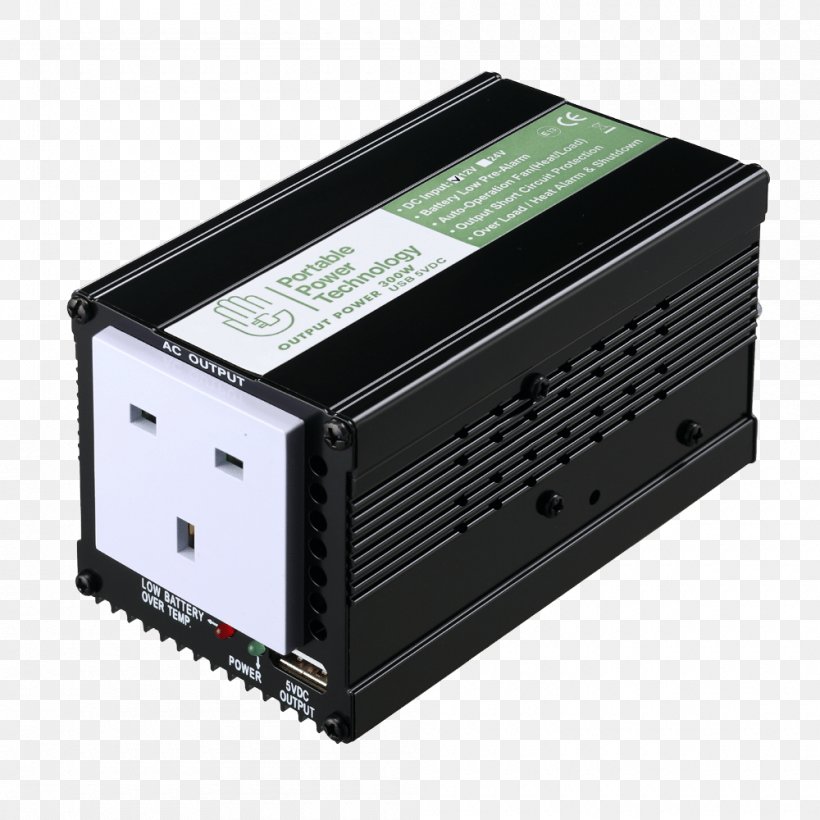 Power Inverters Battery Charger AC Adapter Solar Inverter, PNG, 1000x1000px, Power Inverters, Ac Adapter, Adapter, Alternating Current, Battery Download Free