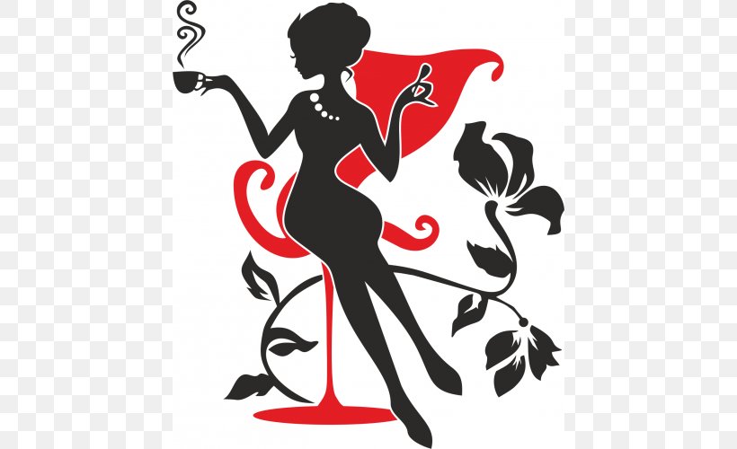 Silhouette Coffee Drawing, PNG, 500x500px, Silhouette, Art, Artwork, Coffee, Drawing Download Free