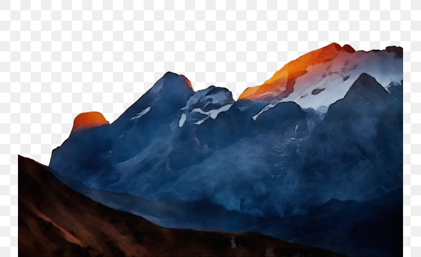 Geological Phenomenon Rock Mountainous Landforms Mountain Sky, PNG, 750x500px, Watercolor, Geological Phenomenon, Geology, Glacial Landform, Glacier Download Free