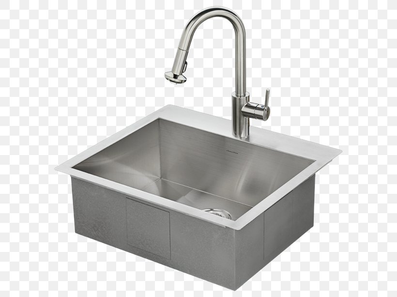 Kitchen Sink Faucet Handles & Controls Stainless Steel American Standard Brands, PNG, 613x613px, Sink, American Standard Brands, Bathroom, Bathroom Sink, Bowl Download Free