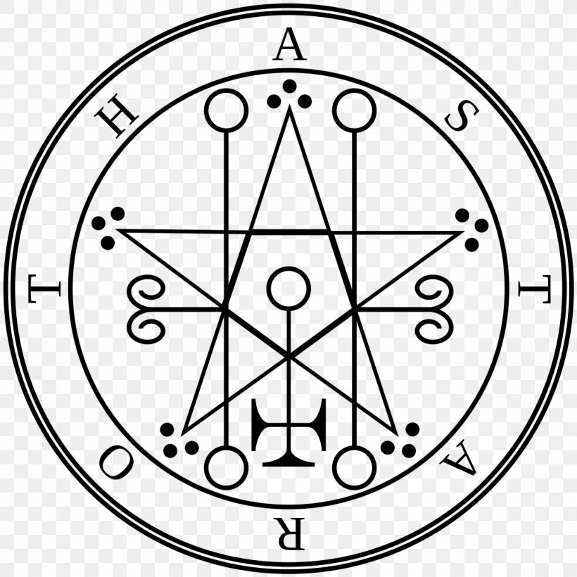 Lesser Key Of Solomon Astaroth Goetia Sigil, PNG, 1200x1200px, Lesser Key Of Solomon, Area, Astaroth, Beleth, Black And White Download Free