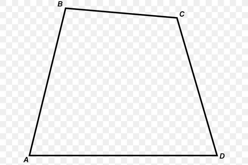 Quadrilateral Triangle Trapezoid Shape, PNG, 667x545px, Quadrilateral, Area, Black, Black And White, Hexagon Download Free