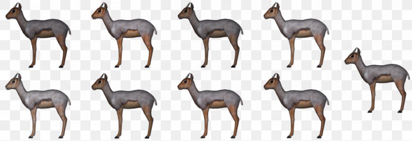 Deer Antelope Terrestrial Animal Wildlife, PNG, 1024x352px, Deer, Animal, Animal Figure, Antelope, Mammal Download Free
