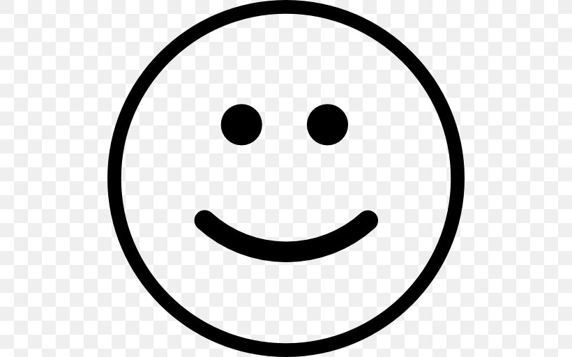 Smiley Emoticon Happiness, PNG, 512x512px, Smiley, Area, Black And White, Embarrassment, Emoticon Download Free
