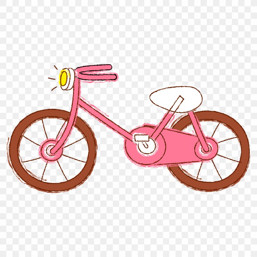 Bicycle Cycling Cartoon Illustration, PNG, 1000x1000px, Watercolor, Cartoon, Flower, Frame, Heart Download Free