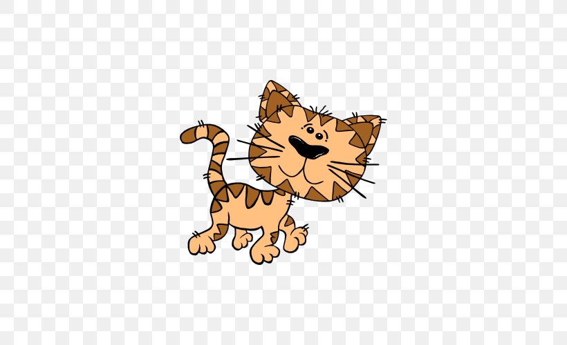 Cat Kitten Cartoon Clip Art, PNG, 500x500px, Cat, Big Cats, Carnivoran, Cartoon, Cat Like Mammal Download Free