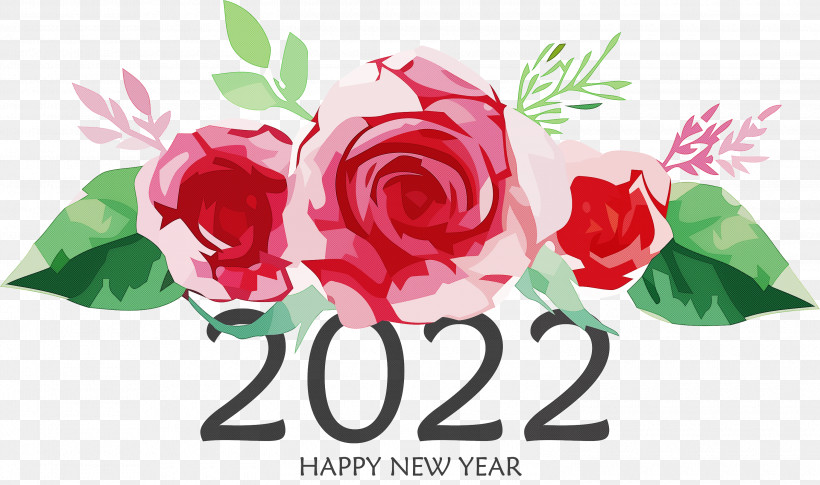 2022 Happy New Year 2022 New Year 2022, PNG, 3000x1776px, Floral Design, Cabbage Rose, Cut Flowers, Flower, Flower Bouquet Download Free