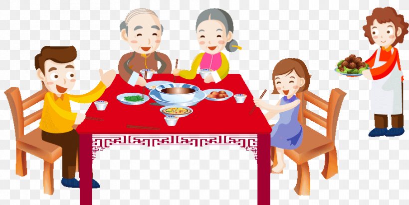 Chinese New Year Oudejaarsdag Van De Maankalender New Years Eve Reunion Dinner, PNG, 907x455px, Chinese New Year, Art, Cartoon, Child, Christmas Download Free