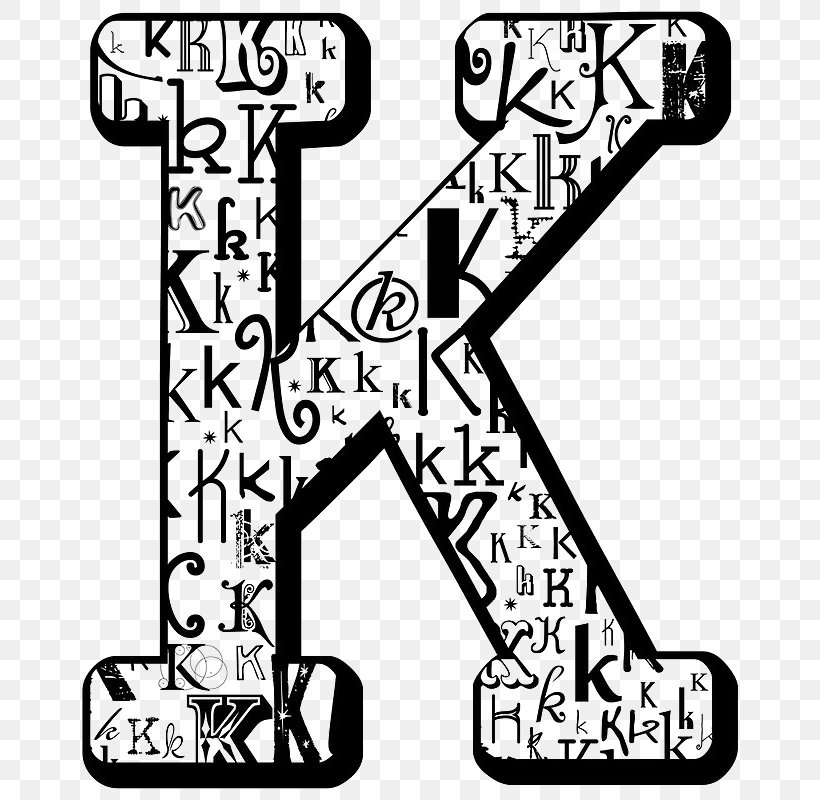 Letter K Alphabet Initial, PNG, 800x800px, Letter, Alphabet, Area, Art, Black Download Free