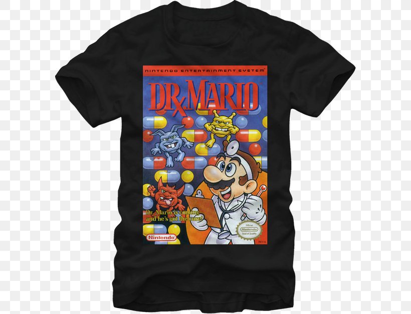T-shirt Dr. Mario Super Mario Bros. 3 Super Nintendo Entertainment System, PNG, 600x626px, Tshirt, Arcade Game, Brand, Clothing, Dr Mario Download Free