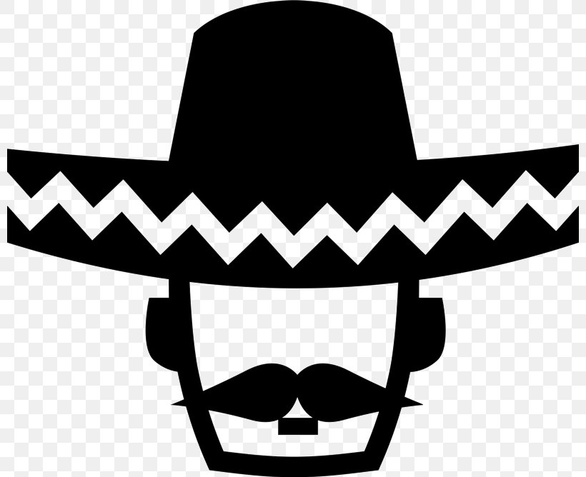 Clip Art Hat Sombrero Image, PNG, 800x668px, Hat, Artwork, Black And White, Clothing, Hard Hats Download Free