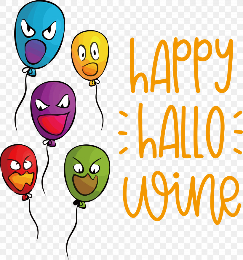 Happy Halloween, PNG, 2775x2968px, Happy Halloween, Balloon, Biology, Cartoon, Emoticon Download Free