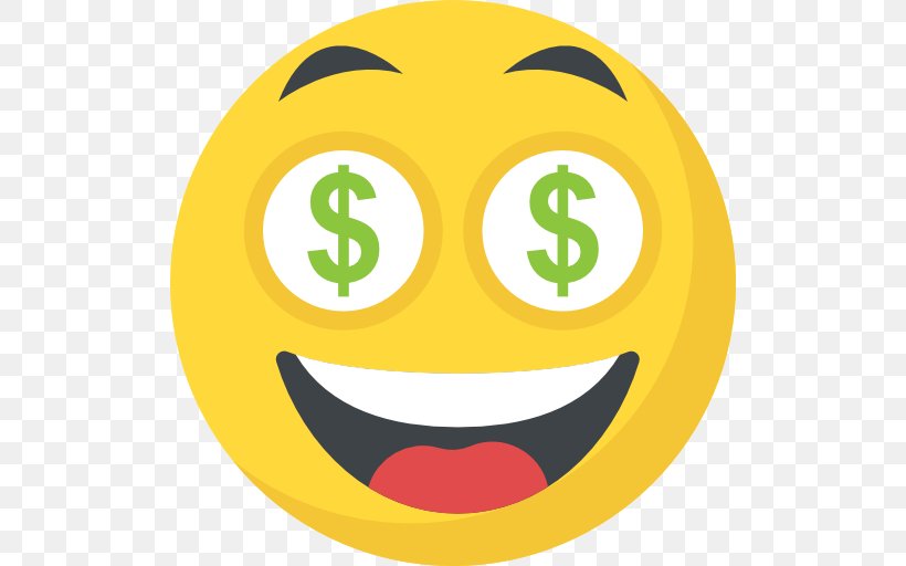Smiley Emoji Money, PNG, 512x512px, Smiley, Dollar Sign, Emoji, Emoticon, Facial Expression Download Free