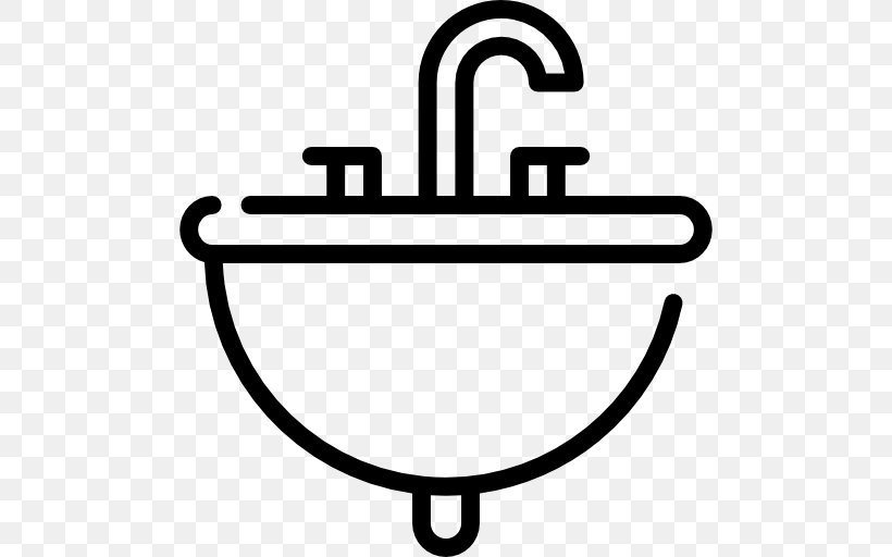 Kitchen Sink Bathtub Plumbing Fixtures, PNG, 512x512px, Kitchen, Bathroom, Bathtub, Black And White, Drain Download Free