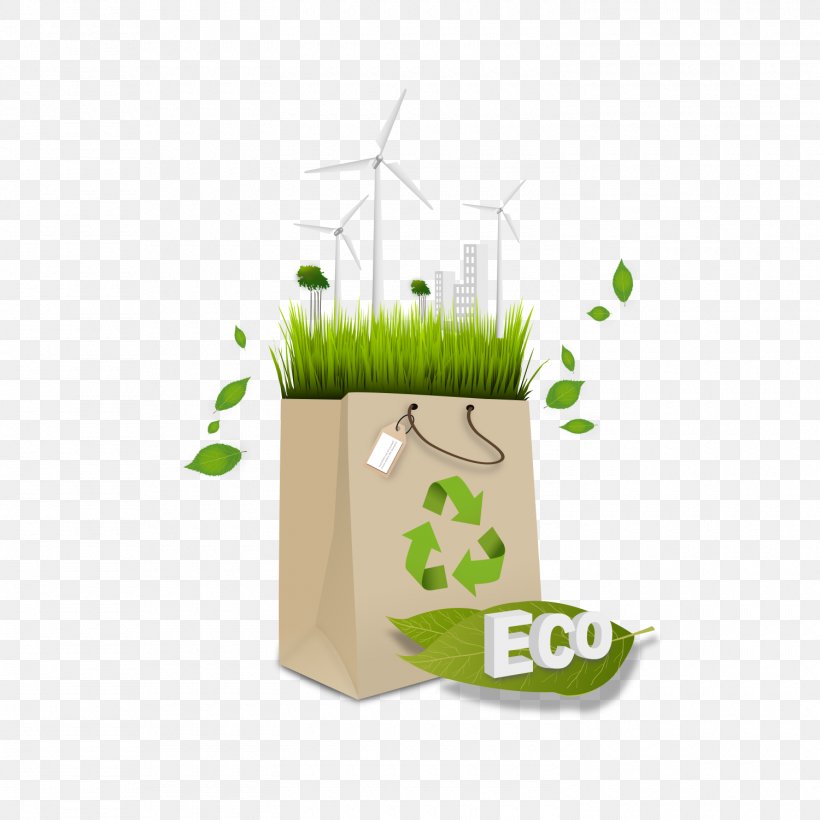 Green Modern Plant Decoration, PNG, 1500x1500px, Paper, Bag, Brand, Drawing, Energy Download Free
