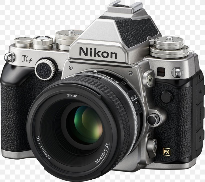 Nikon Df Full-frame Digital SLR Nikon AF Nikkor 50 Mm F/1.8D, PNG, 1024x912px, Nikon Df, Camera, Camera Accessory, Camera Lens, Cameras Optics Download Free