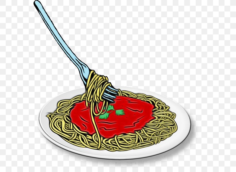 Spaghetti Vegetarian Food Dish, PNG, 640x599px, Watercolor, Dish, Paint, Spaghetti, Vegetarian Food Download Free