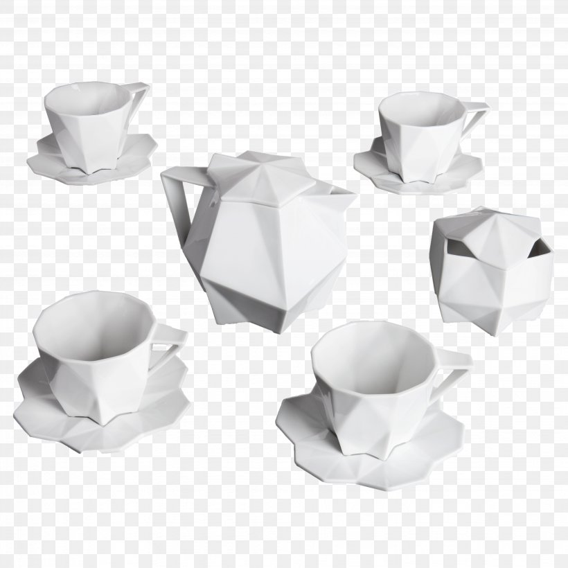 Coffee Cup 3D Printing Cubism, PNG, 3883x3883px, 3d Computer Graphics, 3d Printing, Coffee Cup, Black And White, Ceramic Download Free