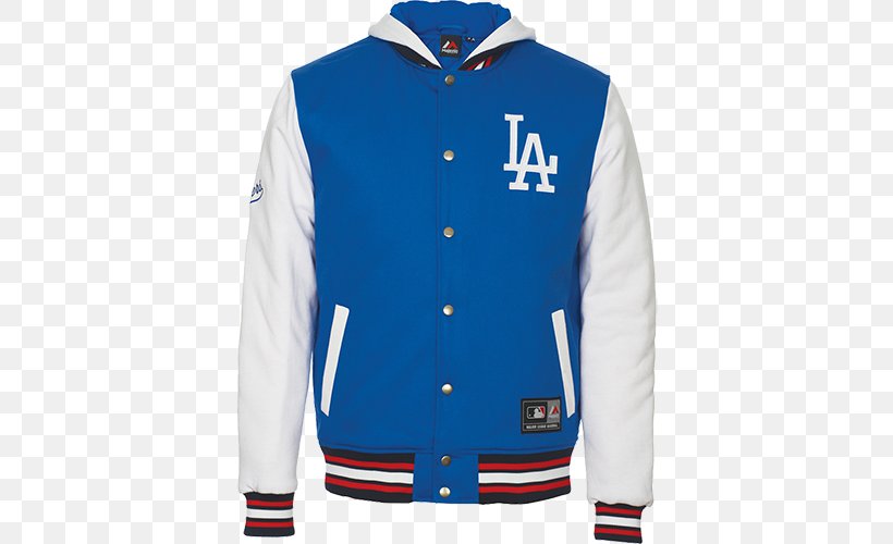 Los Angeles Dodgers MLB Jacket Baseball Majestic Athletic, PNG, 500x500px, Los Angeles Dodgers, American League, Baseball, Blouson, Blue Download Free