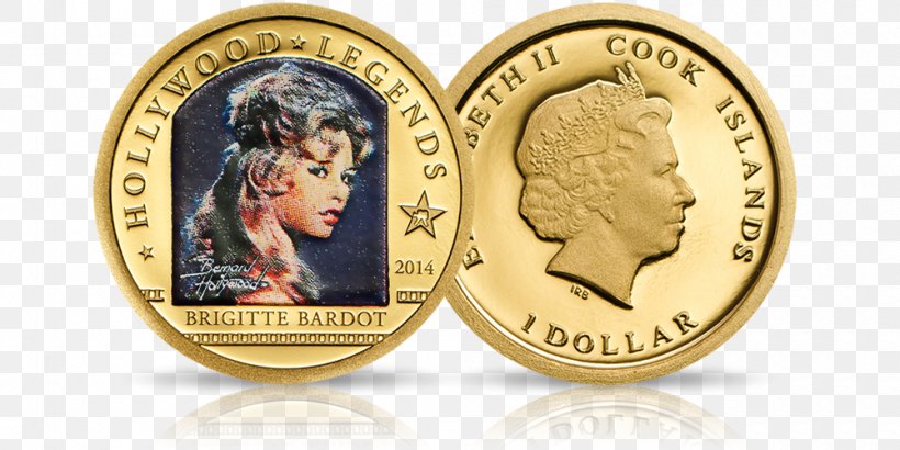Commemorative Coin Gold Legends: Brigitte Bardot Hollywood, PNG, 1000x500px, Coin, Brigitte Bardot, Cash, Commemorative Coin, Currency Download Free